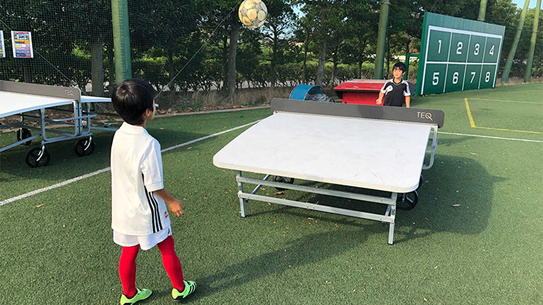 鹿島校2年生がスクール活動前にテックボールに挑戦（7/30）