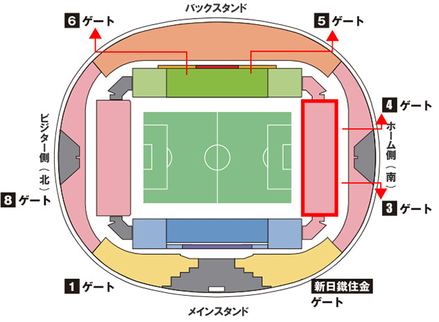 試合終了時の退場動線について