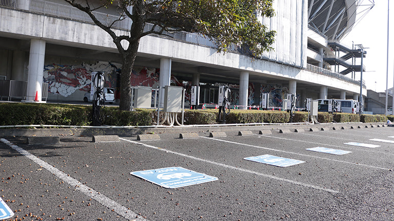メルカリスタジアムにおける地産地消グリーンエネルギー活用した電気自動車（EV）充電器新設のお知らせ
